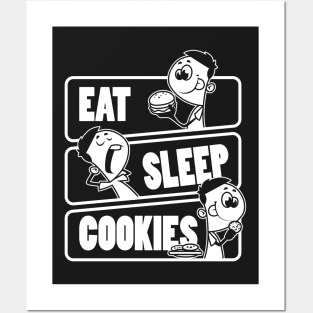 Eat Sleep Cookies Repeat - Cookie lover product Posters and Art